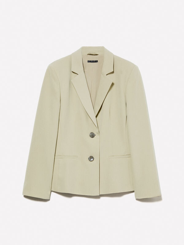 Blazer ajusté vert militaire Blazer ajusté vert militaire - blazers pour femme | Sisley