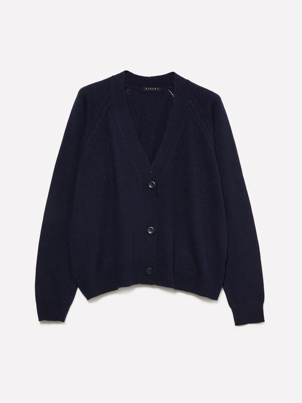 Cardigan bleu foncé oversize - cardigans pour femme | Sisley