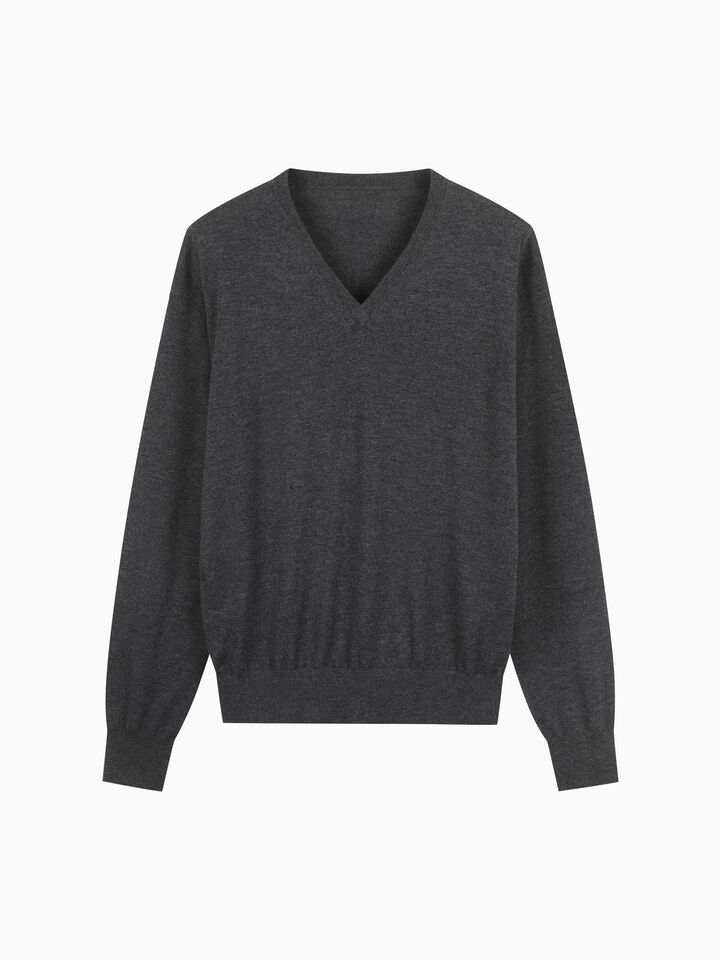 V NECK SWEATER L/S Femme