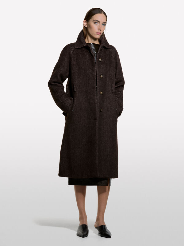 Manteau long à chevrons - manteaux pour femme | Sisley