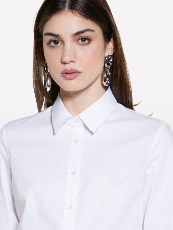 Chemise ajustée blanche - chemises pour femme | Sisley