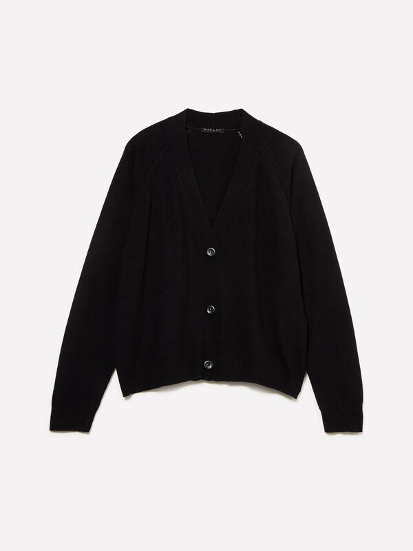 Cardigan noir oversize - cardigans pour femme | Sisley