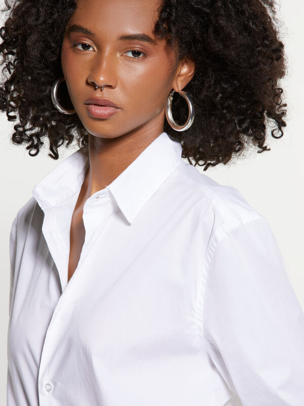 Chemise blanche slim fit - chemises pour femme | Sisley