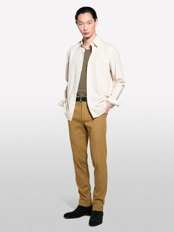 Chino slim marron - pantalons slim pour homme | Sisley
