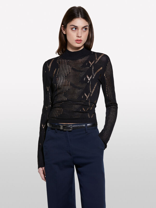 Pull ajouré - pulls col rond pour femme | Sisley