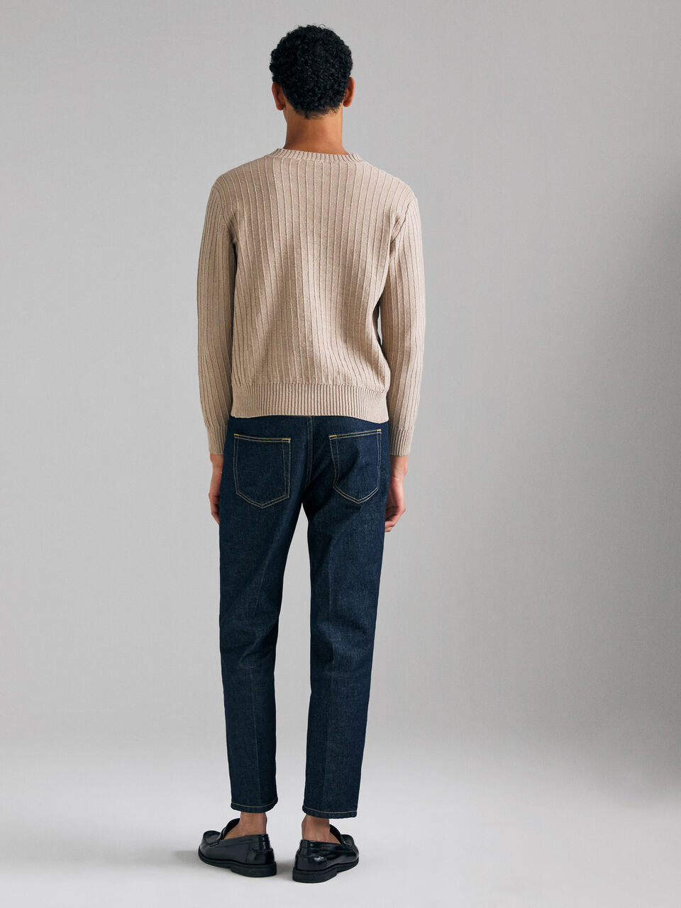 V NECK SWEATER L/S Homme image number null