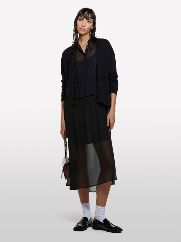 Cardigan noir oversize - cardigans pour femme | Sisley