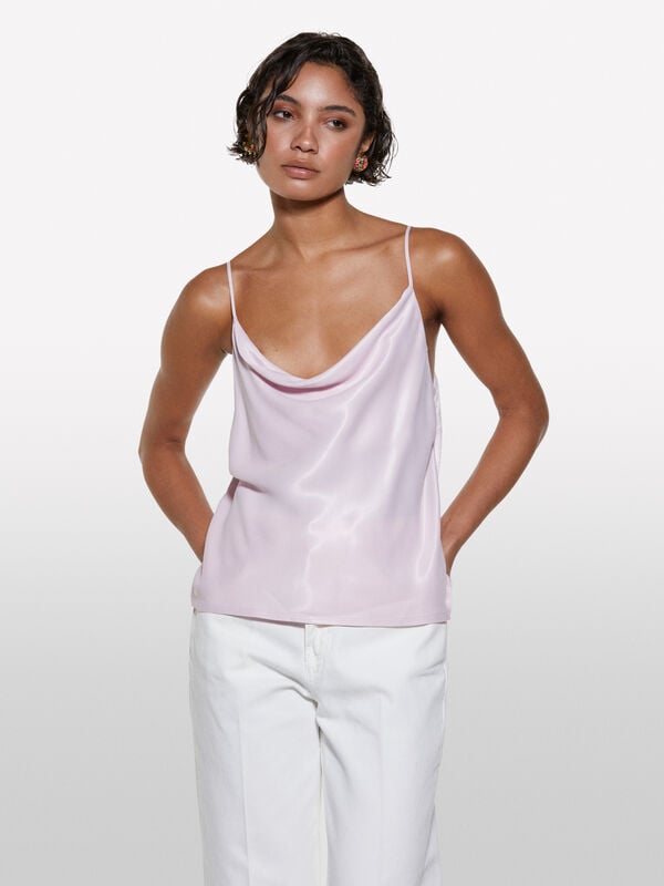 Haut en satin rose - hauts pour femme | Sisley
