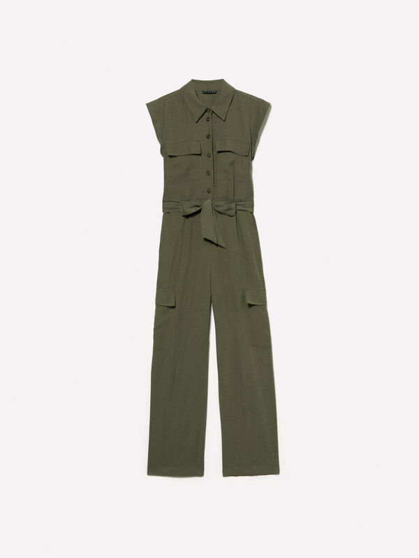 Combinaison cargo vert armée - combinaisons pour femme | Sisley