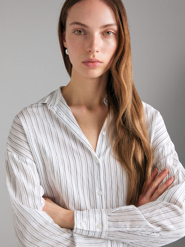 Chemise ray&eacute;e &agrave; boucle - chemises pour femme | Sisley