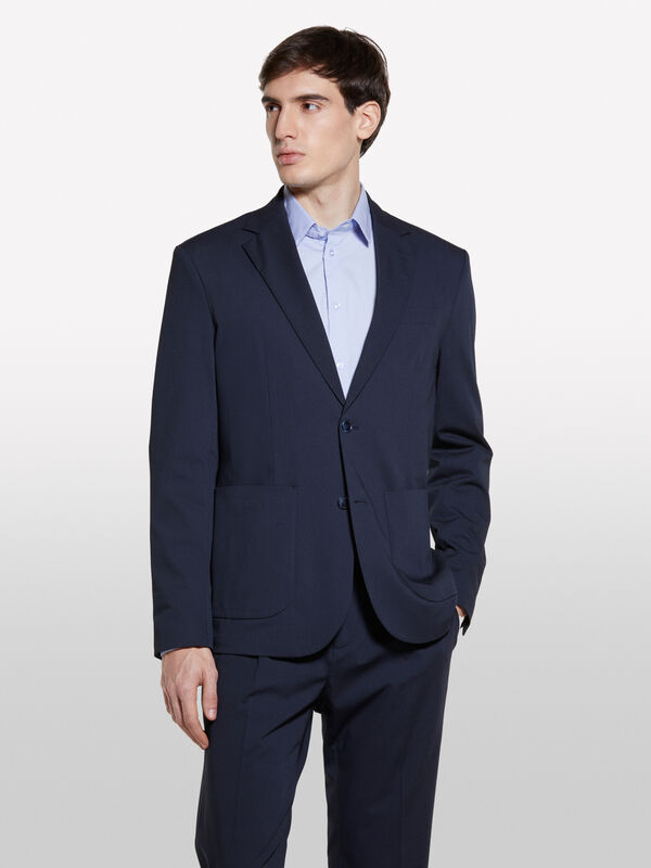 Blazer gris foncé à boutonnage simple - blazers pour homme | Sisley