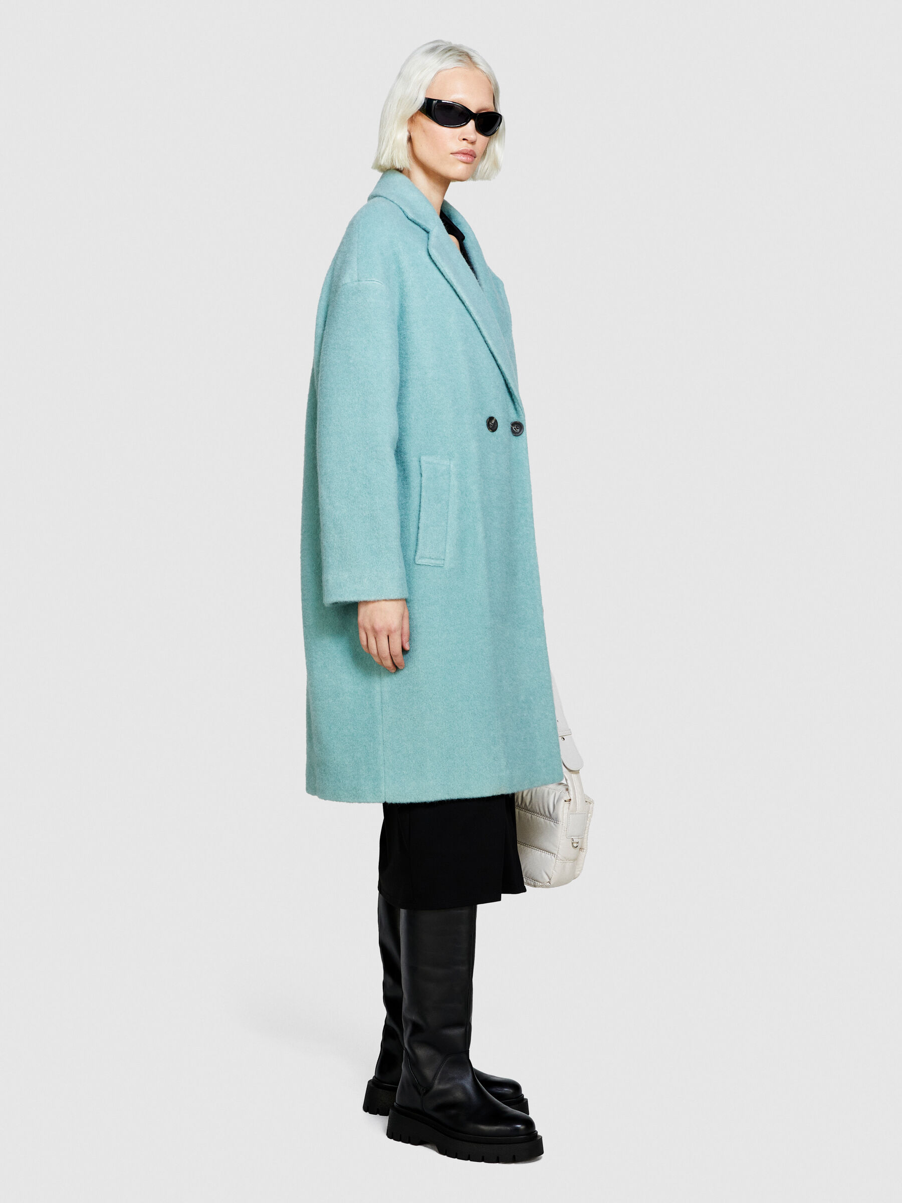 Manteau teddy bleu outlet
