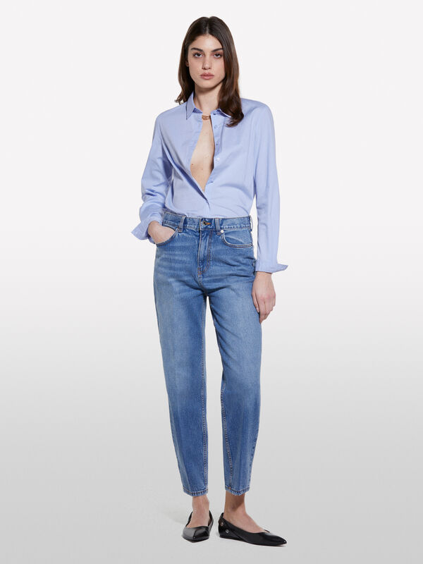 Jean Style 69 mom bleu - jeans mom et boyfriend pour femme | Sisley