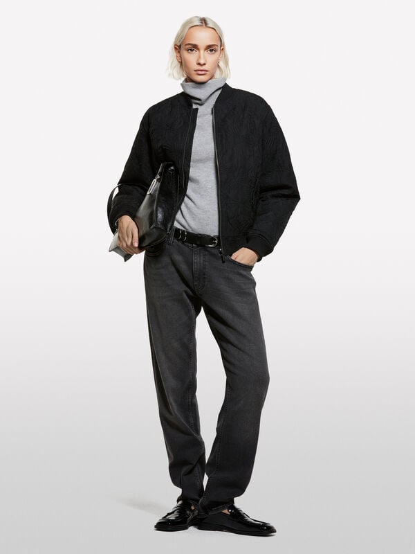 blouson aviateur matelass&eacute; brod&eacute; - vestes et blousons pour femme | Sisley