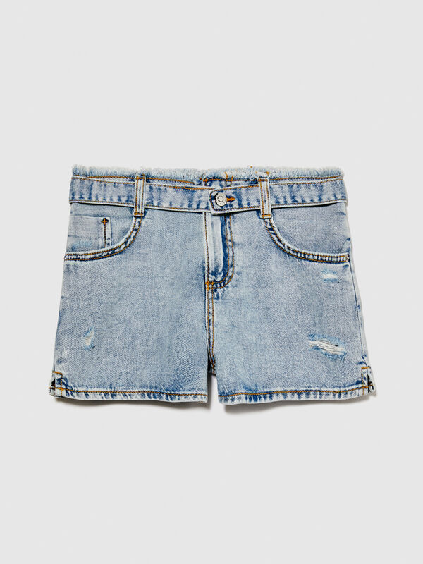 Short en jeans à ceinture - shorts pour fille | Sisley Young