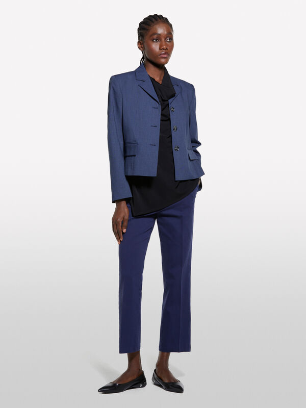 Black draped top - hauts pour femme | Sisley