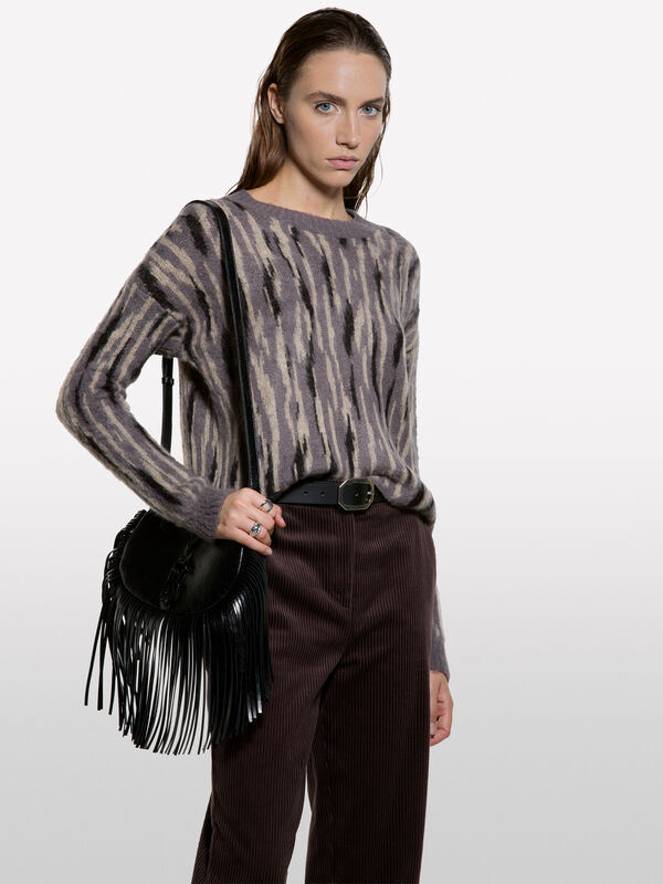 pull à imprimé animal - pulls col rond pour femme | Sisley