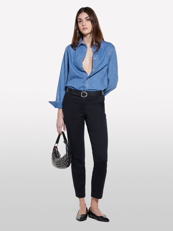 Chino noir - pantalons chinos pour femme | Sisley