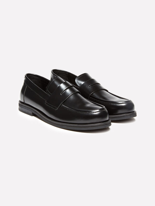 Mocassins noirs 100% cuir - chaussures pour homme | Sisley