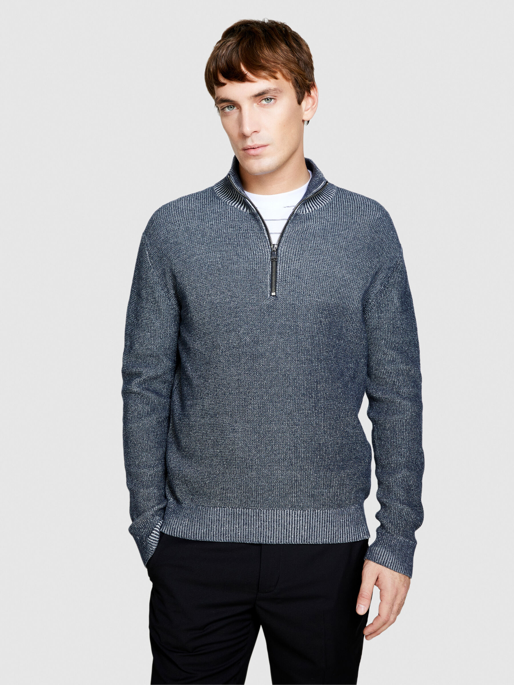 Pull &agrave; demi-fermeture &eacute;clair Homme image number null