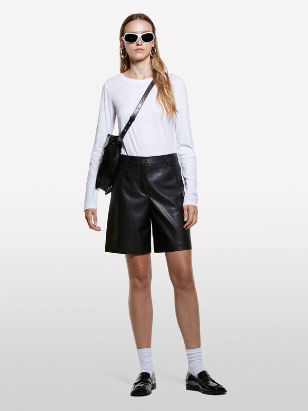 T-shirt blanc à manches longues T-shirt blanc à manches longues - t-shirts à manches longues pour femme | Sisley