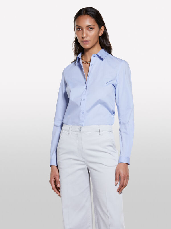 Chemise ajustée bleu clair - chemises pour femme | Sisley