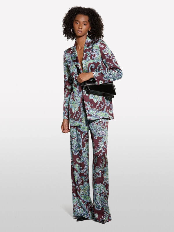 Blazer ouvert à motif cachemire - blazers pour femme | Sisley