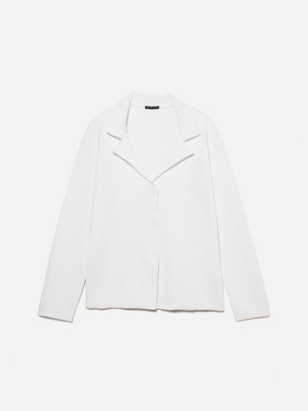 Blazer crème en maille Blazer crème en maille - blazers pour femme | Sisley
