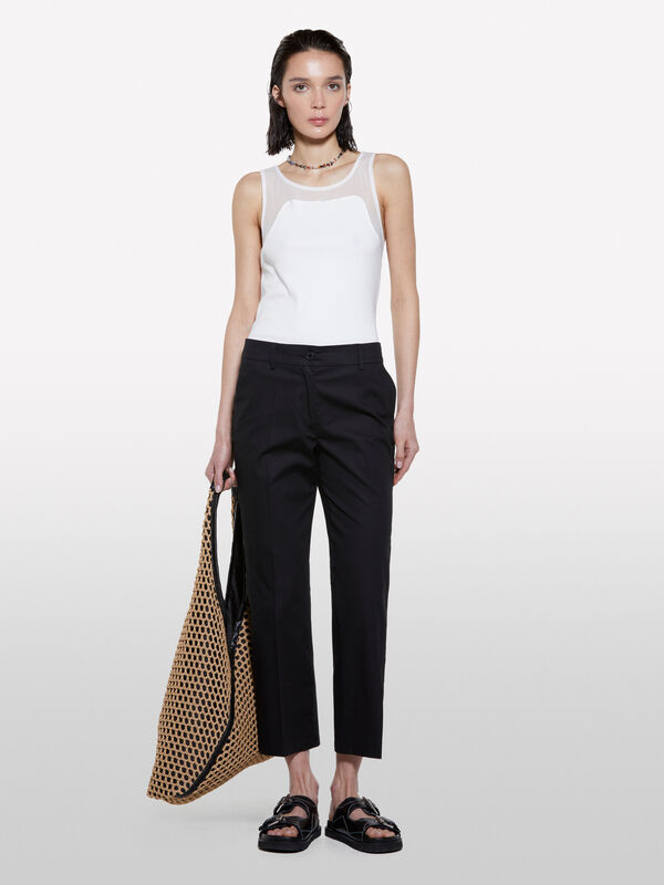 Pantalon évasé noir - pantalons évasés pour femme | Sisley