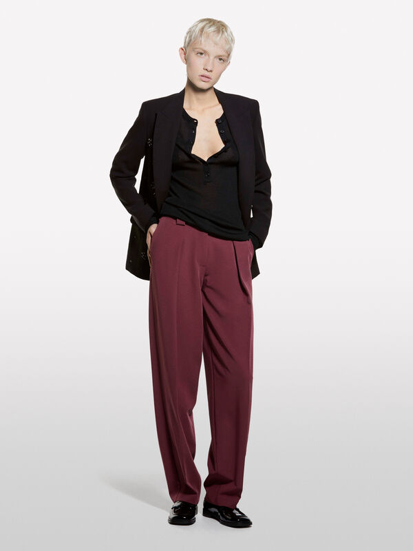 Chemise séraphin noire Chemise séraphin noire - pulls col rond pour femme | Sisley