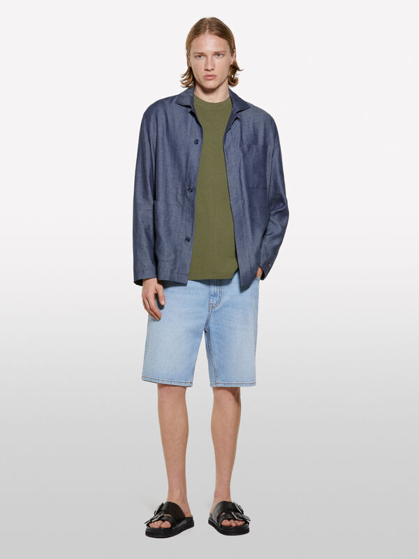 Bermuda en jean clair - shorts en jeans pour homme | Sisley