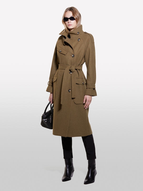 Manteau coupe confort à grandes poches - manteaux pour femme | Sisley
