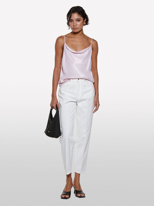 Haut en satin rose - hauts pour femme | Sisley