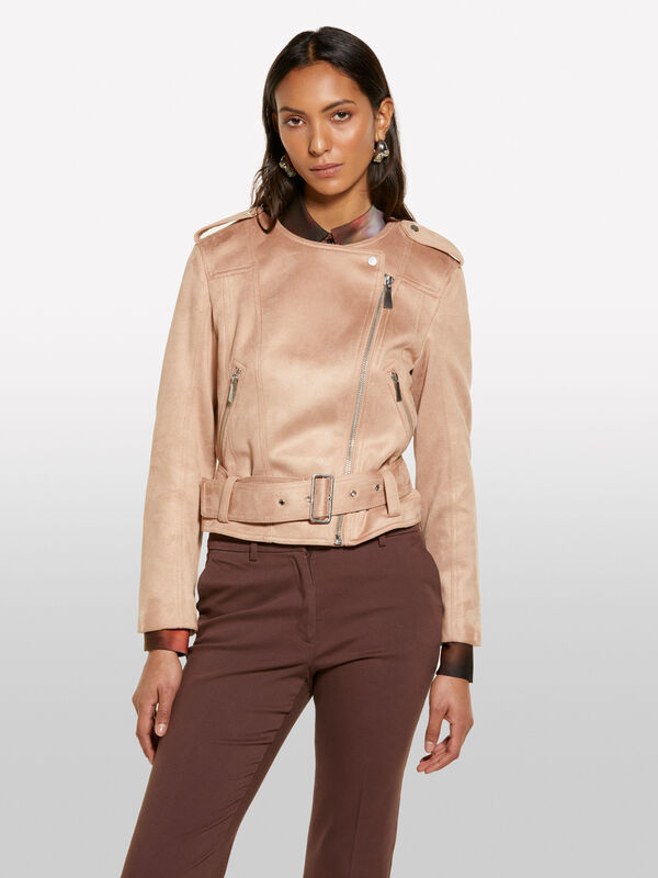 Blouson biker coupe boxy - vestes et blousons pour femme | Sisley
