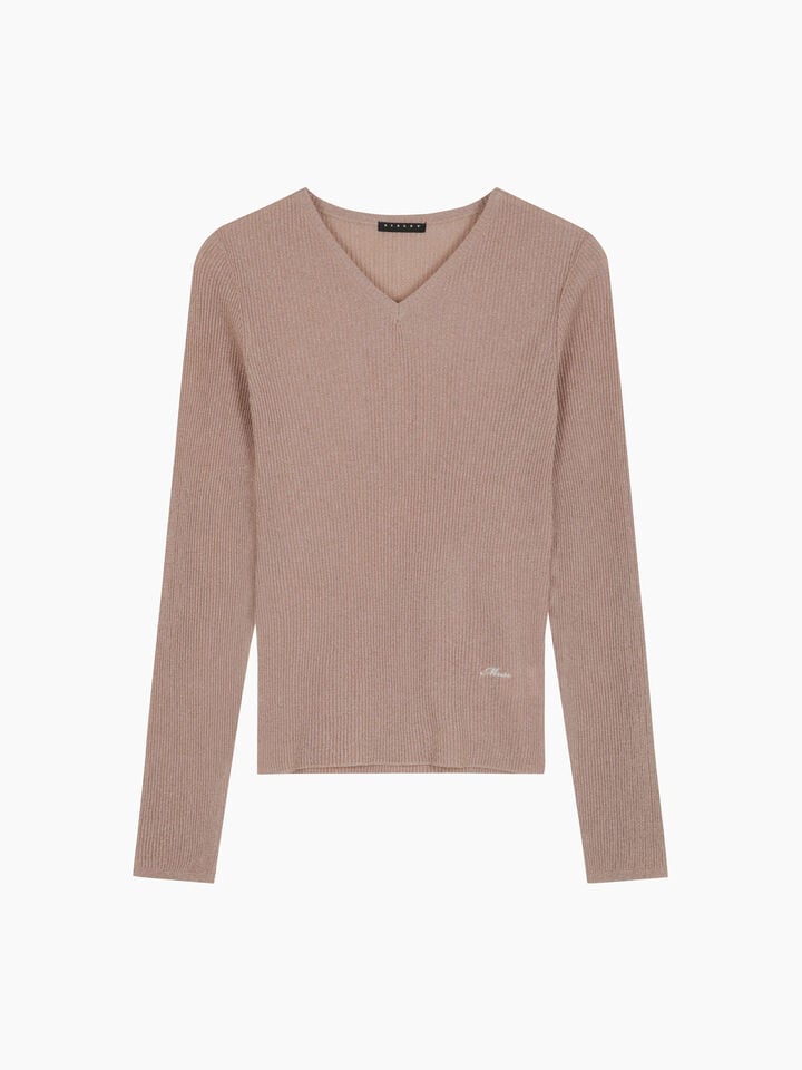 V NECK SWEATER L/S Femme