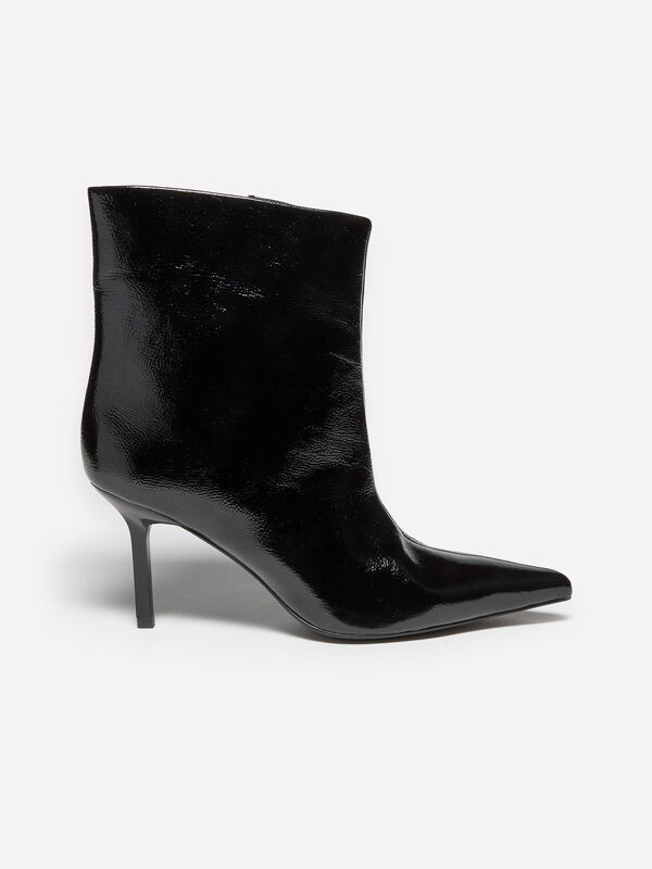 bottines en cuir brillant - bottes et bottines pour femme | Sisley