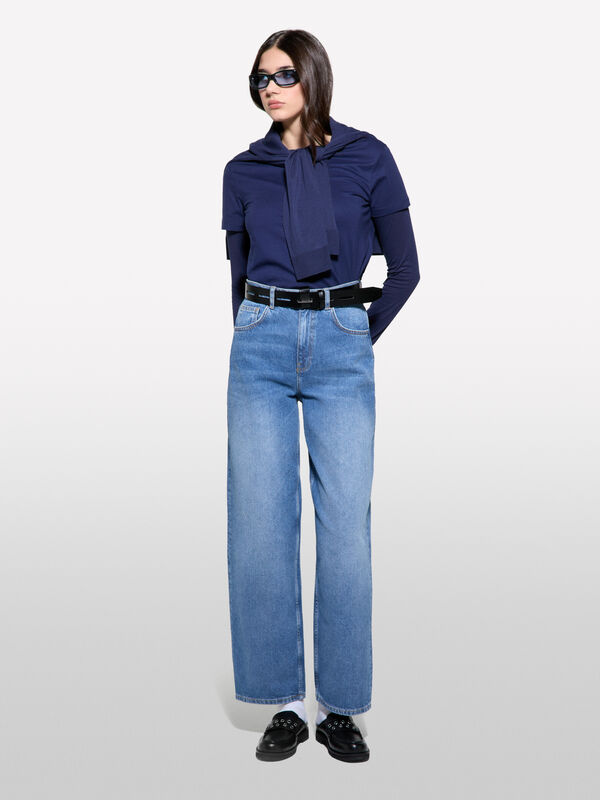 Jean baggy clair - jeans larges pour femme | Sisley