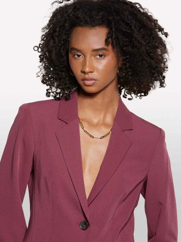 Blazer slim bordeaux - blazers pour femme | Sisley