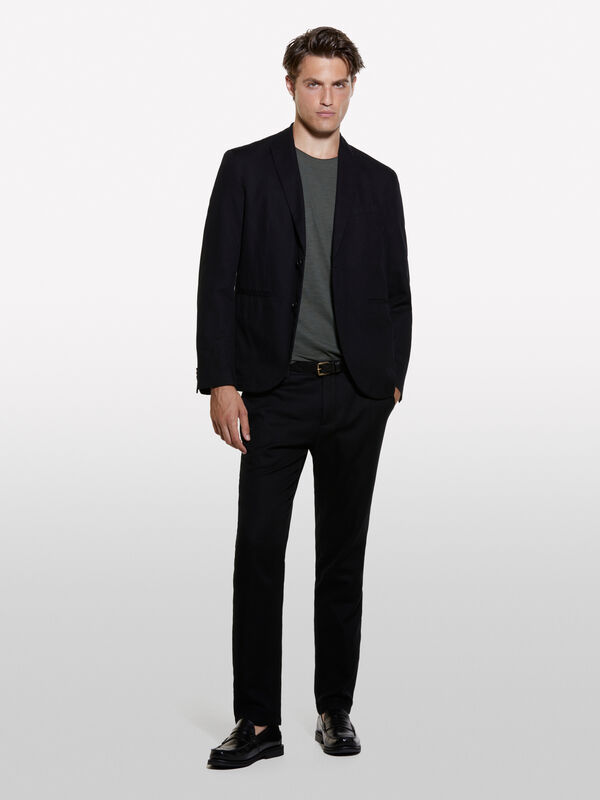 Blazer élégant ajusté coupe confort noir - blazers pour homme | Sisley