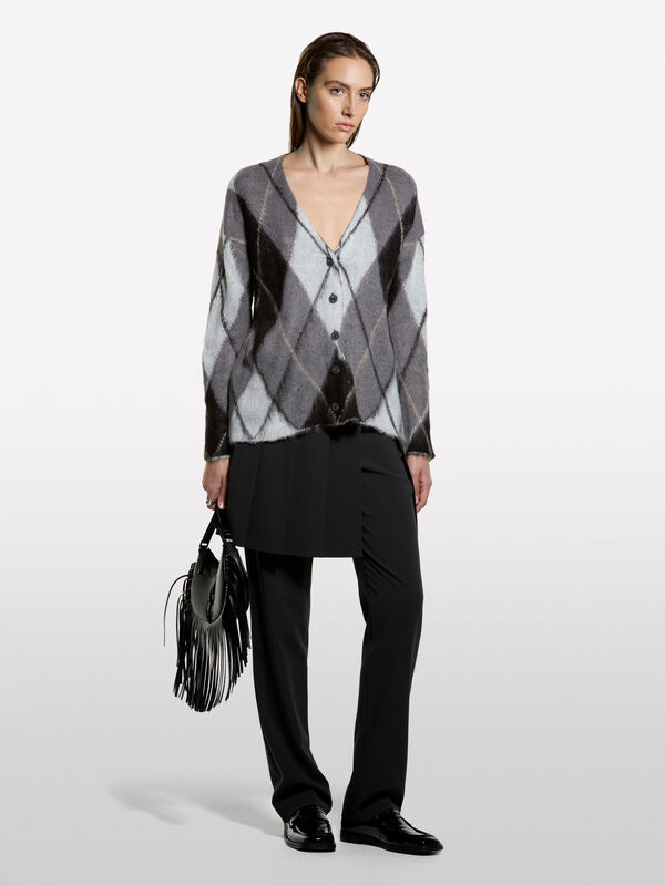 cardigan long à carreaux - cardigans pour femme | Sisley