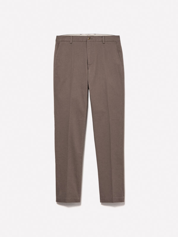 Pantalon chino marron - pantalons slim pour homme | Sisley