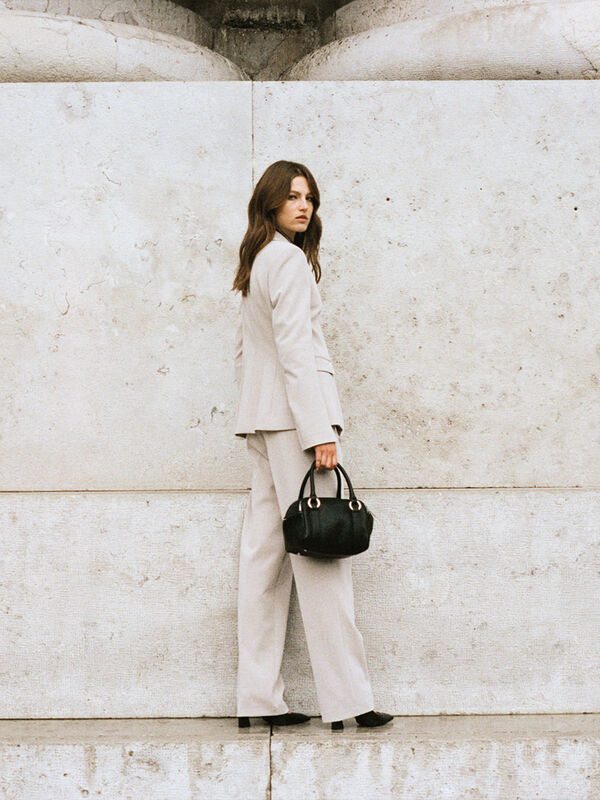 Pantalon évasé beige  - pantalons évasés pour femme | Sisley