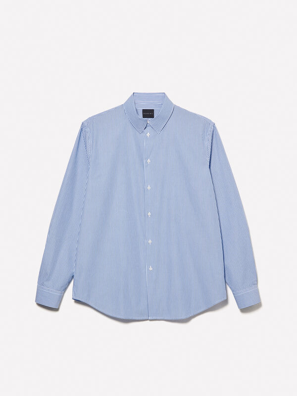 Chemise tissé teinte bleue Chemise tissé teinte bleue - chemises regular pour homme | Sisley