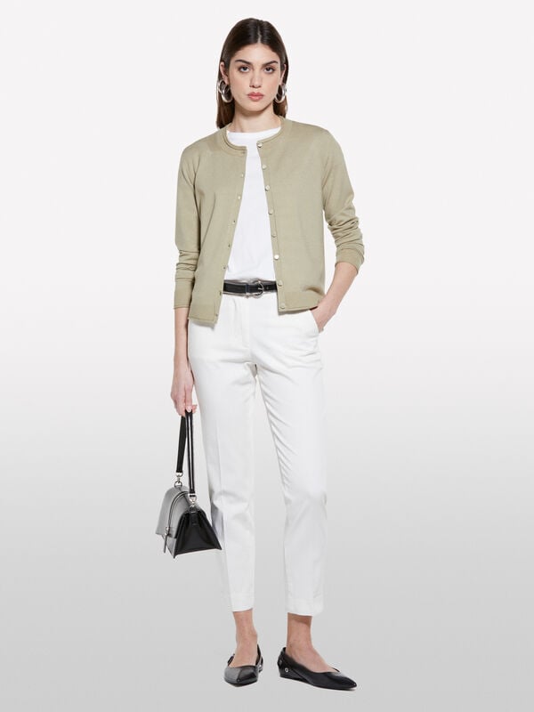 Chino crème - pantalons chinos pour femme | Sisley