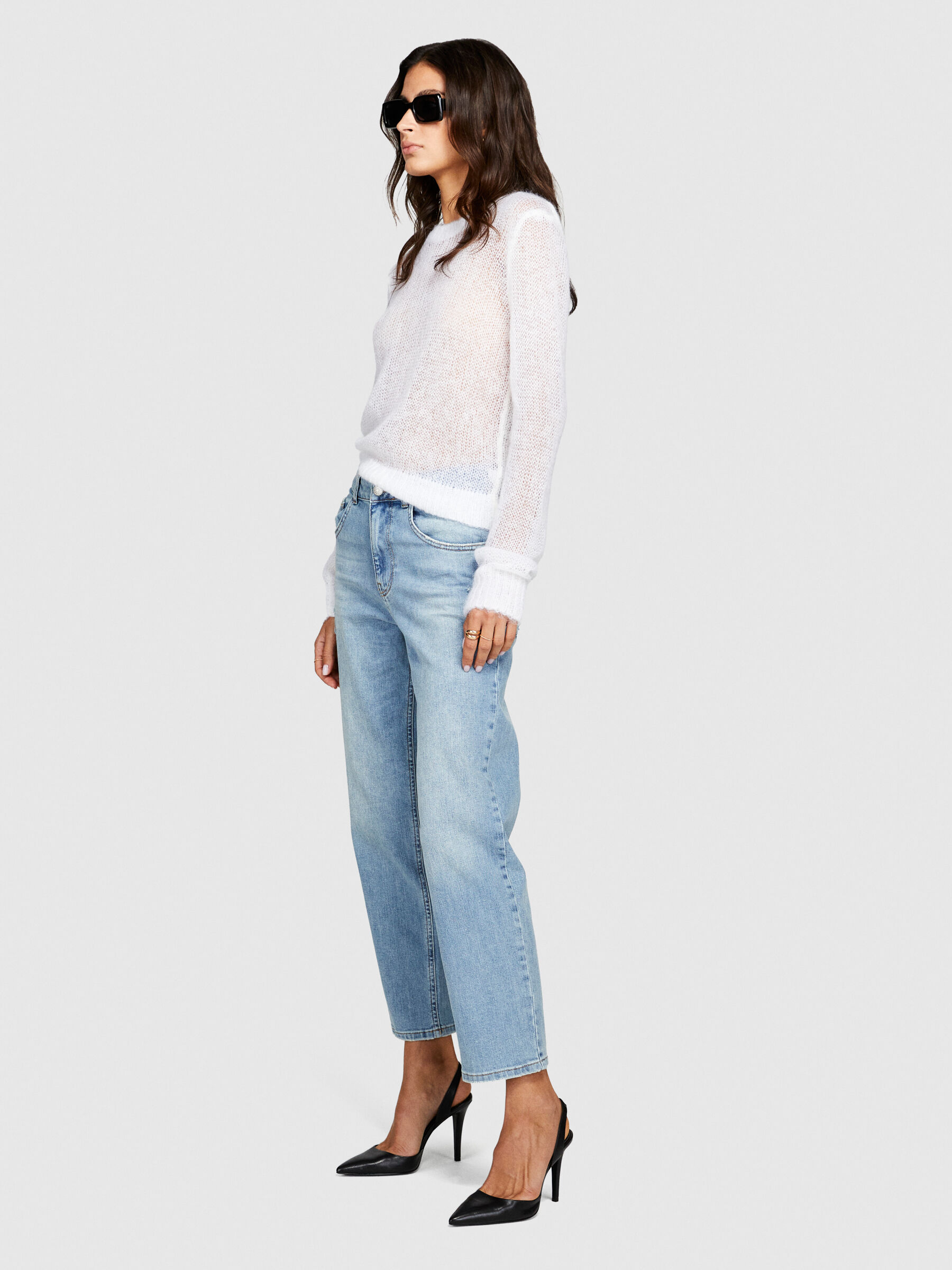Jean effet new arrivals usé femme