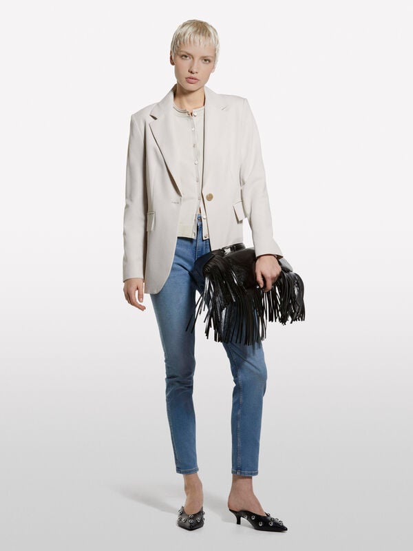 Jean slim bleu style 69 Jean slim bleu style 69 - jeans coupe slim pour femme | Sisley