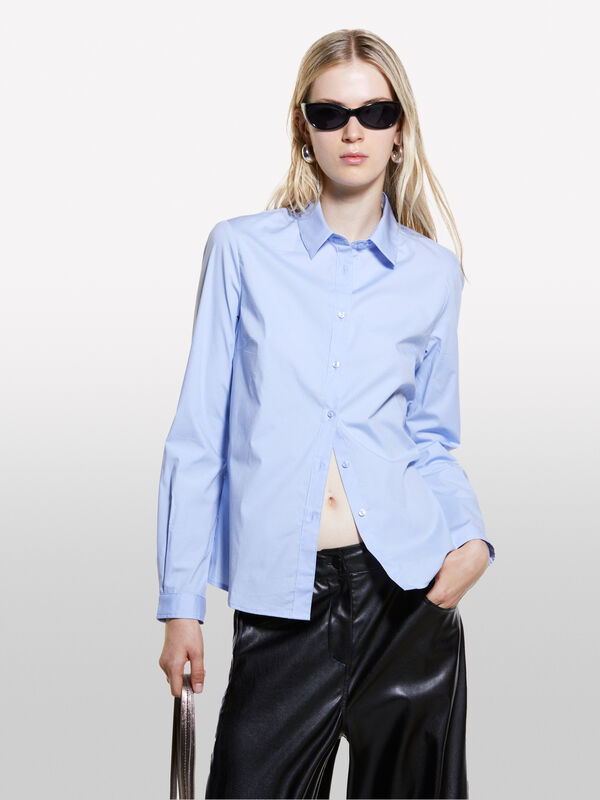 Chemise ajustée bleu clair - chemises pour femme | Sisley