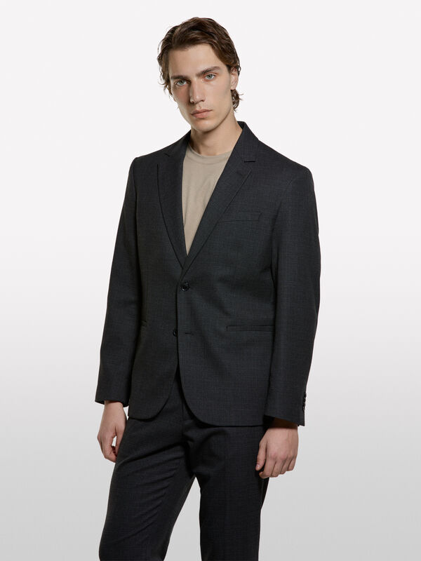 Blazer noir slim fit confortable - blazers pour homme | Sisley