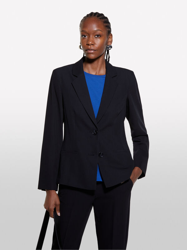 Blazer ajusté noir - blazers pour femme | Sisley