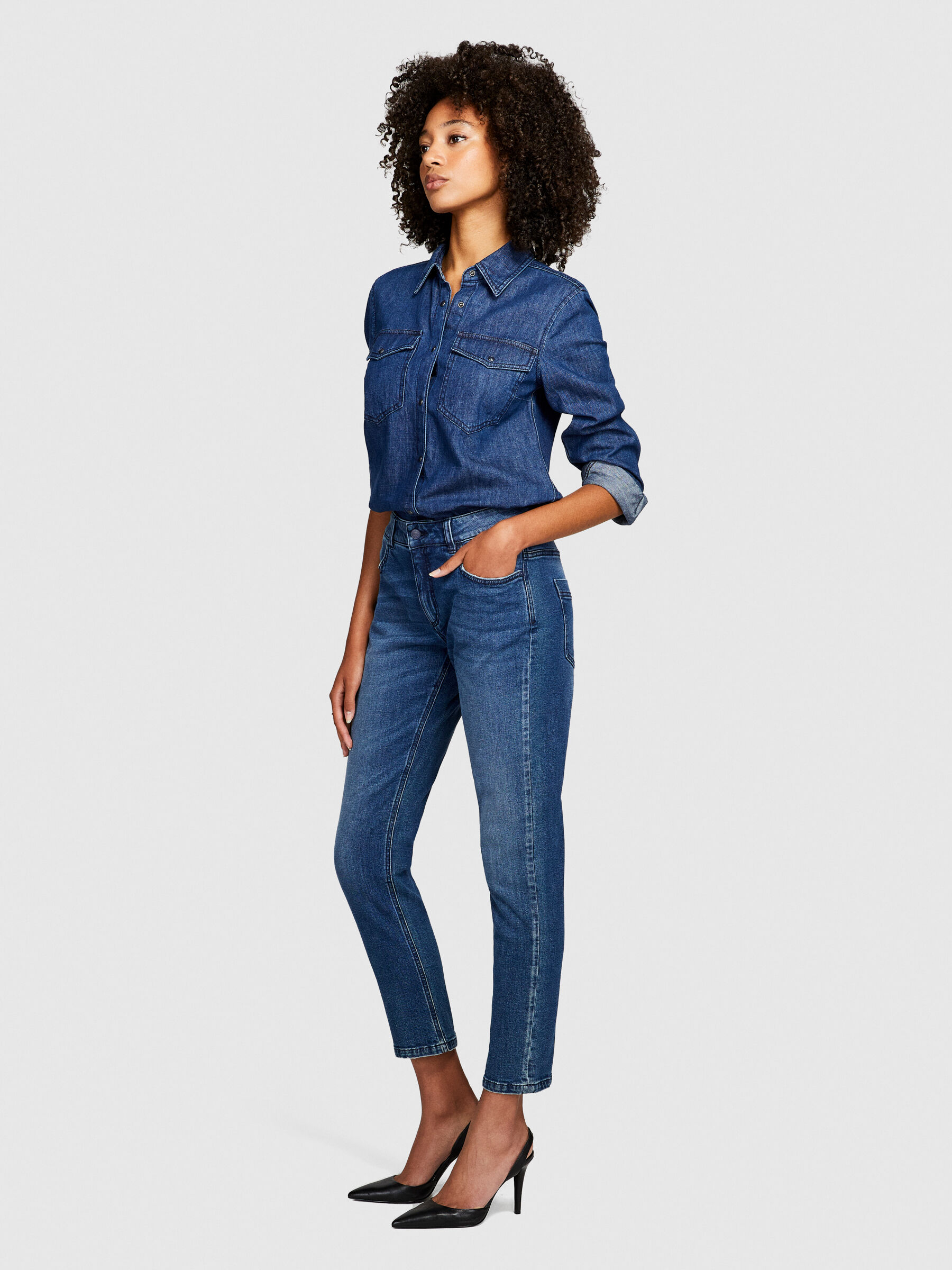 Jean carrot slim femme best sale